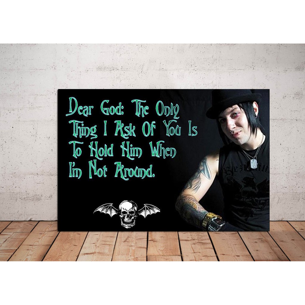 Poster Zacky Vengeance Avenged Sevenfold/Poster Kayu/Hiasan Dinding /Poster Zacky Vengeance