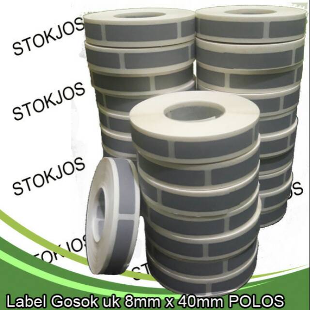 

Label Gosok penutup PIN voucher ukuran 8*40mm polos