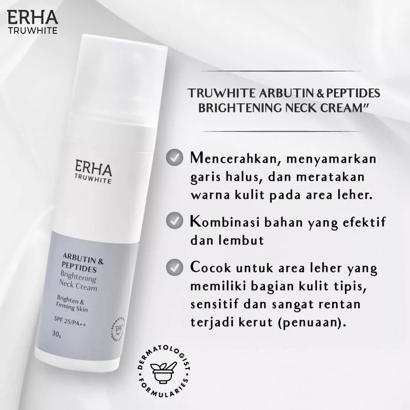 ERHA TRUWHITE ARBUTIN &amp; PEPTIDES BRIGHTENING NECK CREAM 30G l