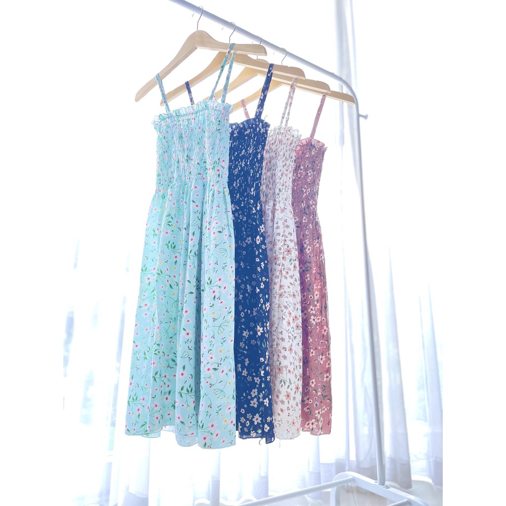 Dress Sifon Motif Bunga / Floral Chiffon Summer Dress