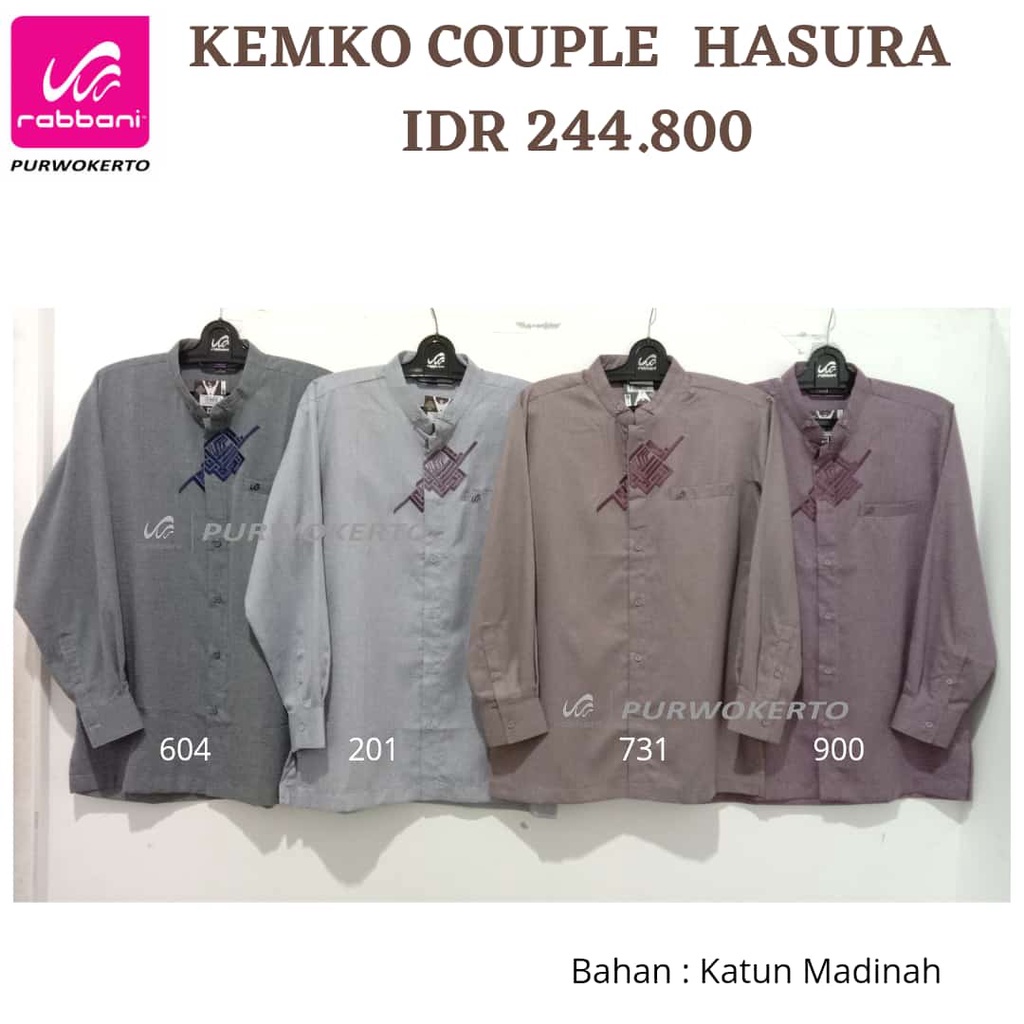 (JATENG) KEMKO HASURA MST / KEMKO RABBANI COUPLE HASURA / KEMEJA KOKO PANJANG MANSET/ RABBANI ORI / 