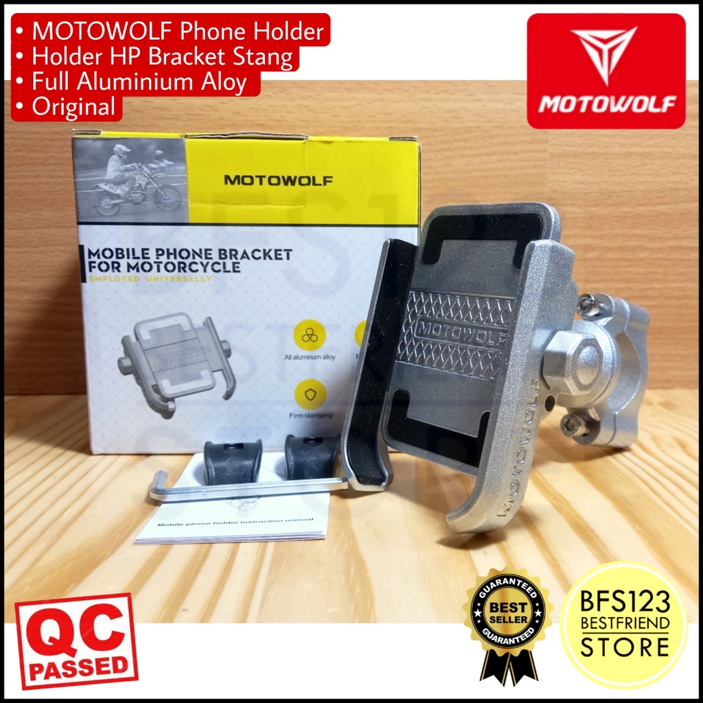 MOTOWOLF Phone Holder Holder HP Bracket Stang Aluminium Aloy Original