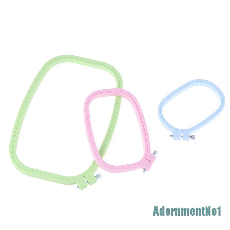 [AdornmentNo1]5 Size Plastic DIY Embroidery Hoops Square Shape Cross Stitch Hoops Frame Ring
