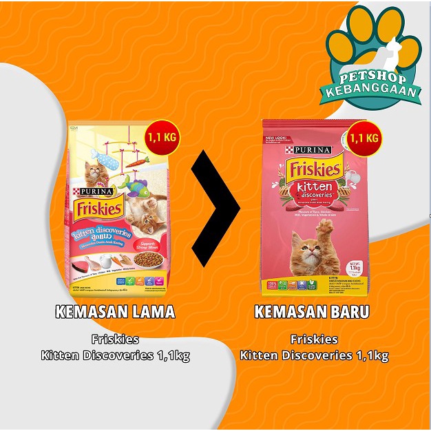 Makanan Kucing Dry Kering Friskies Kitten Discoveries 1.1kg