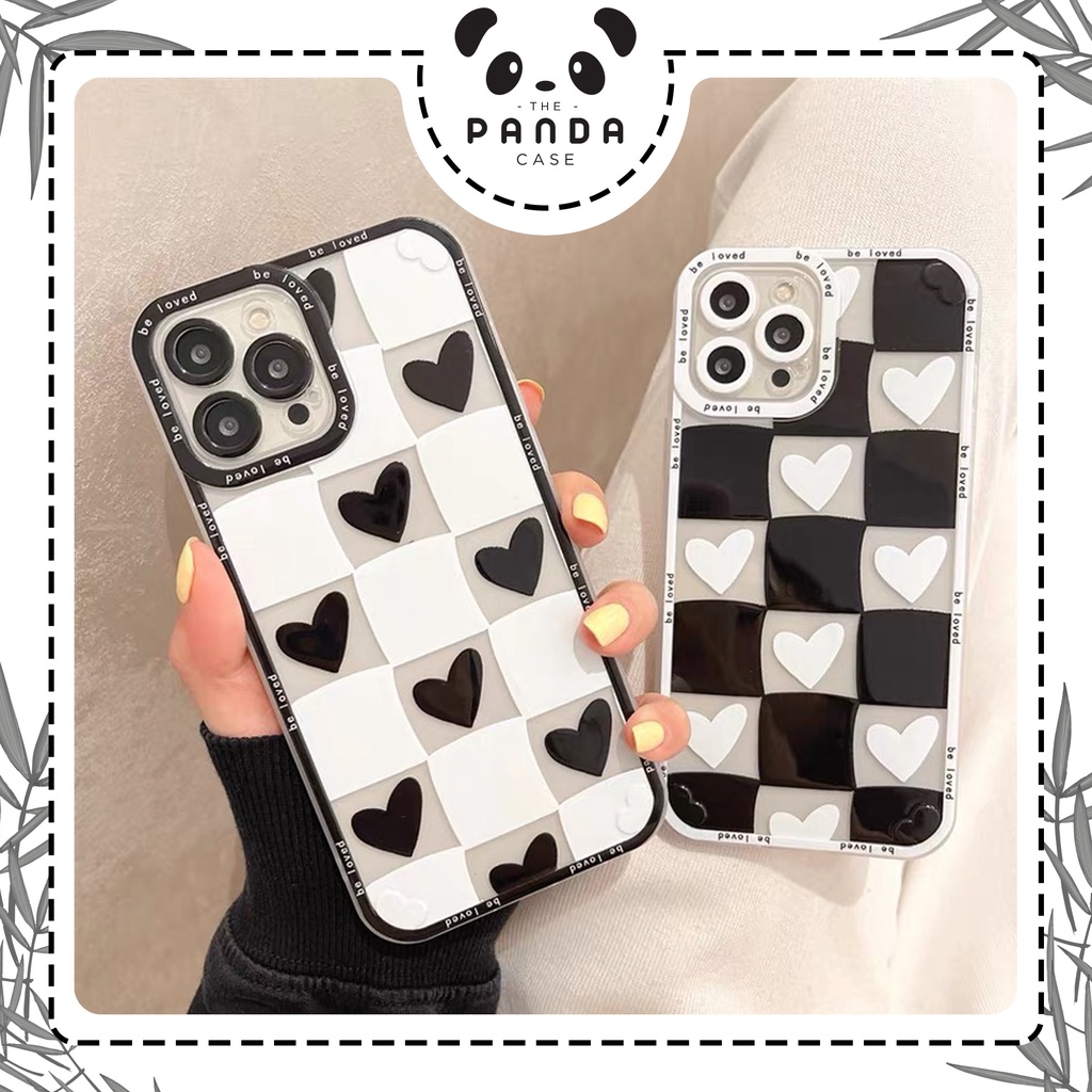 [TPC] Phone Case Iphone HP Grid Love Checkered 6 6S 7 8 PLUS X XS MAX XR 11 12 13 Mini PRO PROMAX IP002 Cute Casing