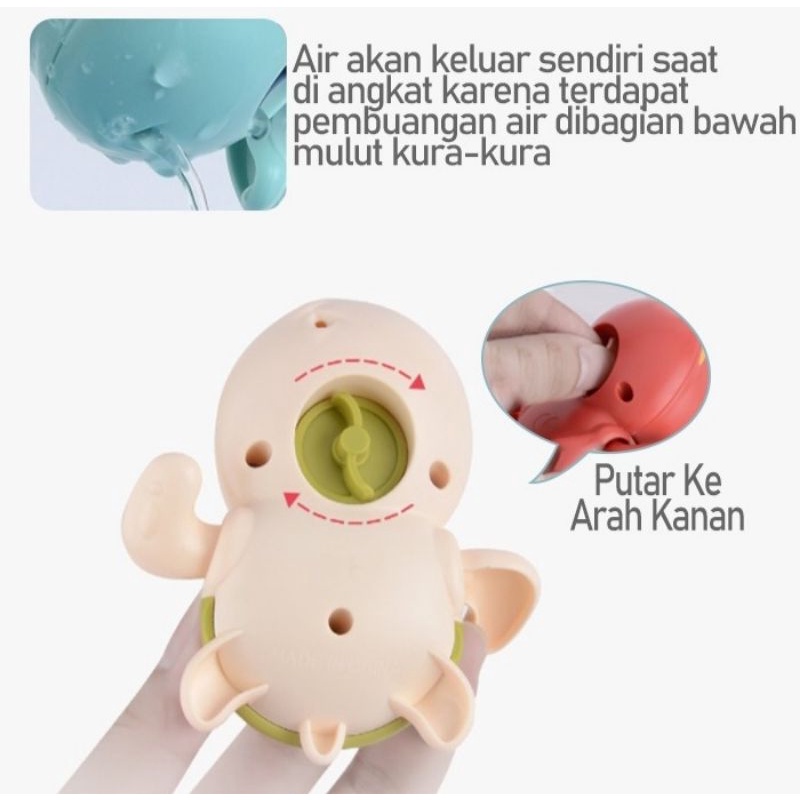 Mainan Mandi Anak Bayi Kura Kura Berenang / Toy Turtle