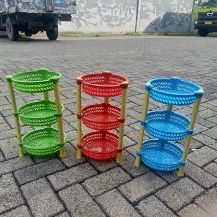 Rak Cabe Rak Bumbu Dapur Bulat Susun 3 Twinpan