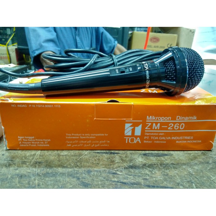 (NON COD) MIC TOA ZM 260 KABEL MICROPHONE MASJID PANJANG 7.5 METER