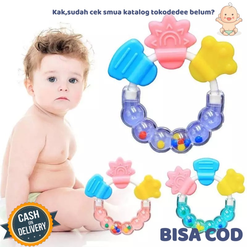 TokoDedee Mainan  Rattle Genggam Bayi Gigitan Empeng Buah 