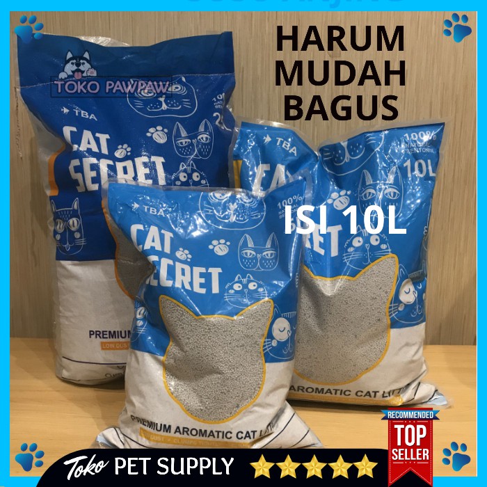 Pasir Wangi Pasir Gumpal Kucing Pasir Untuk Kucing Pasir Pup Cat Secret Premium Cat Litter 10l SAND