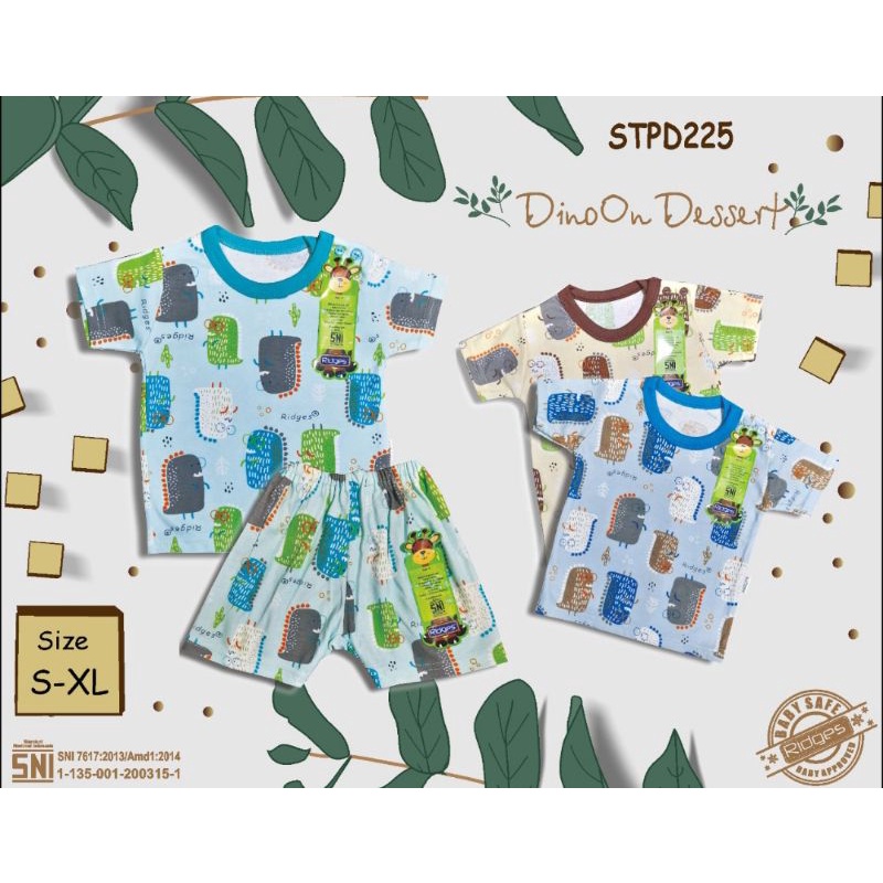 3pcs_setelan pendek RIDGES terbaru jurassic park ,rainbow cats,play your magical,hulahop animal, DINO skate board &amp; PARASUT S.M.L.XL / SETELAN ANAK/ setelan RIDGES pendek