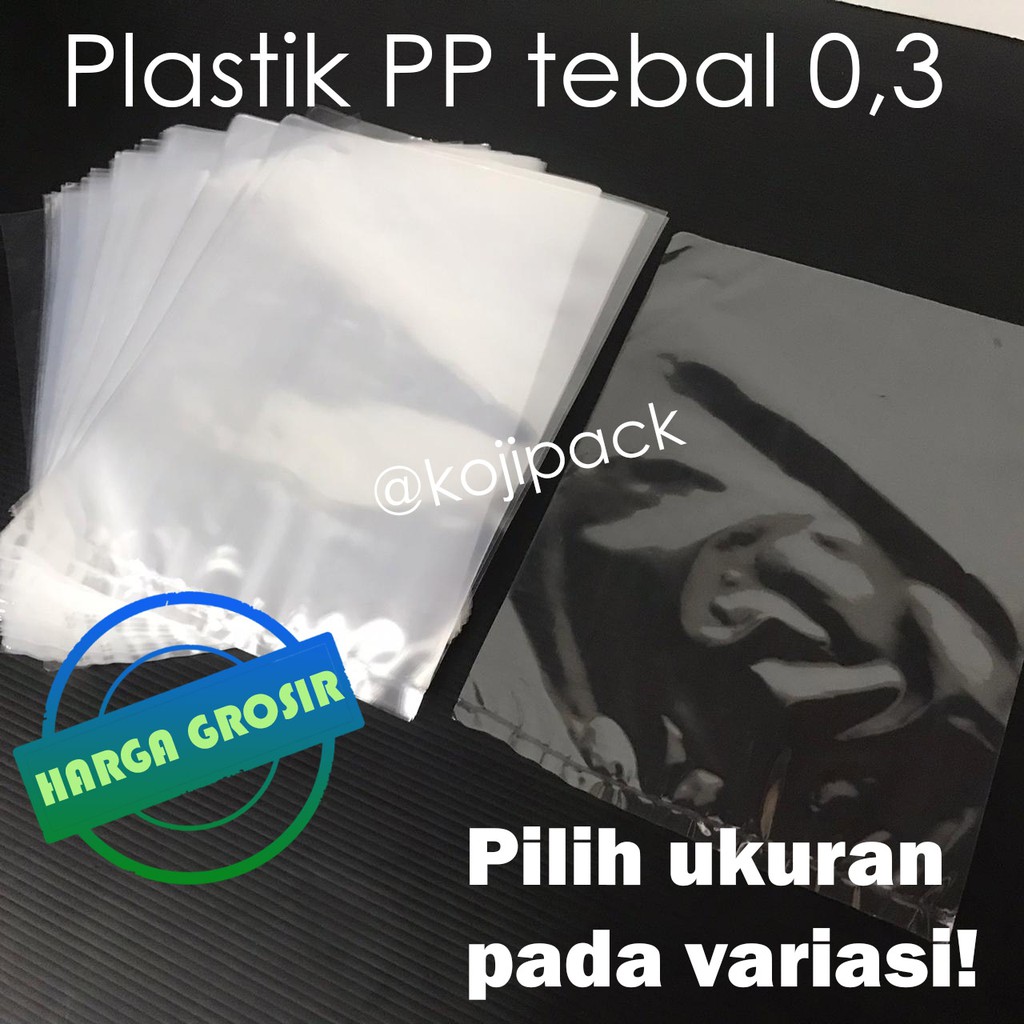 Plastik PP Bening TIPIS Kiloan Tebal 03 / 30 micron 10x20 12x25 15x30 20x30 20x35 23x35 26x40