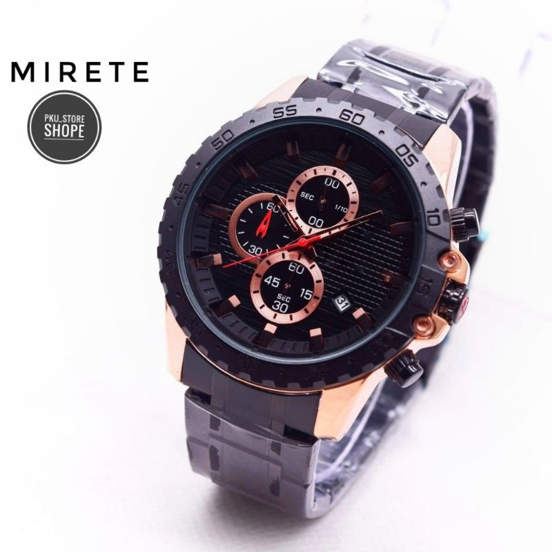 JAM TANGAN MIRETE ORIGINAL TANGGAL DAN HARI AKTIF TAHAN AIR
