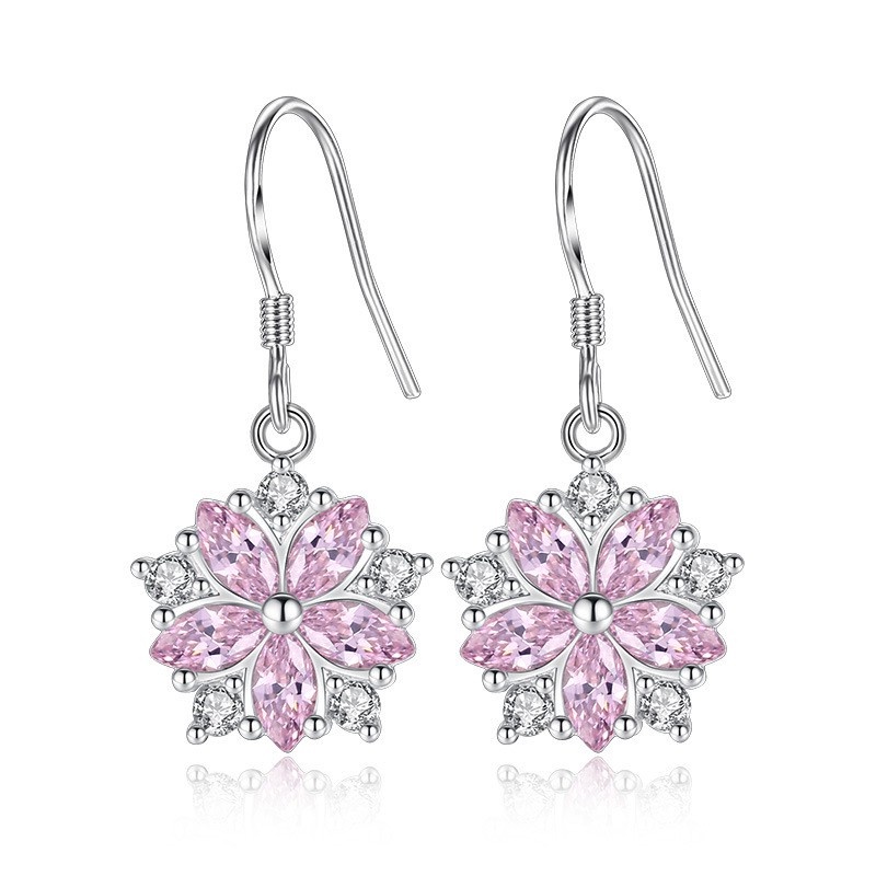 925 Perak Perempuan Anting-Anting Korea Batu Akik XINGX Butterfly Maple Daun Menggantung Anting-Anting Fashion Ornamen-P