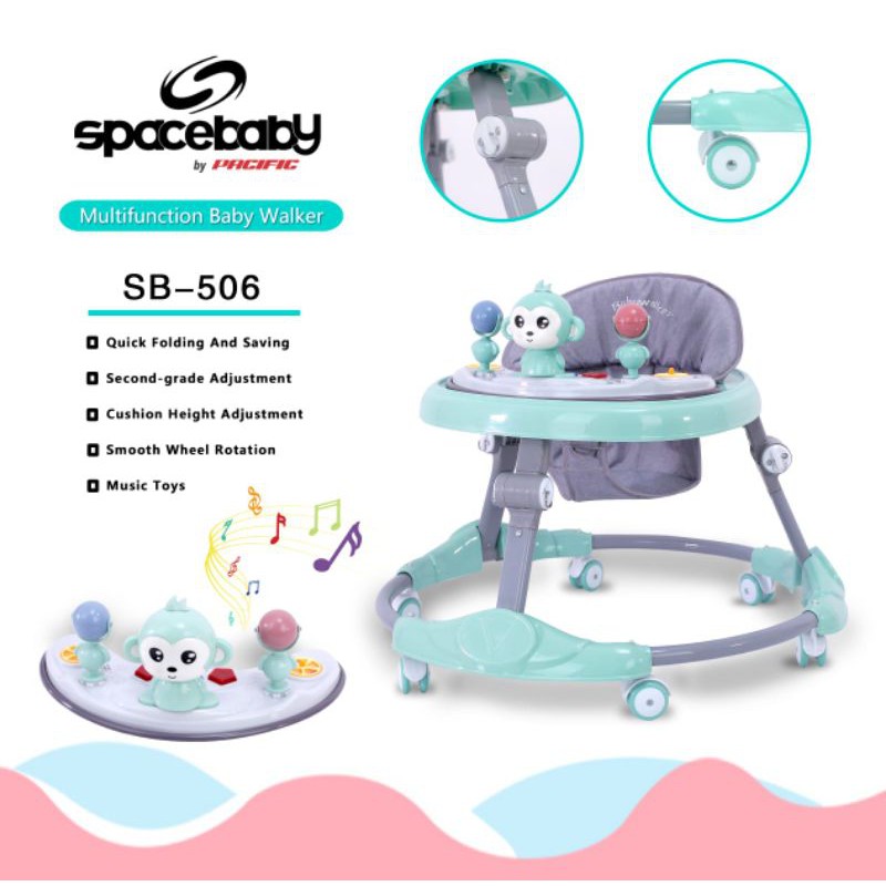 Baby Walker Space Baby Sb 506 By Pacific Shopee Indonesia