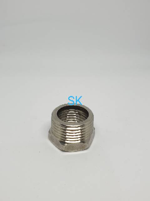 Sokran Stainles 3/4 ke 1/2 inch Asli Sock Kran Sambungan Pipa Fitting Volkring nepel Shock kran S