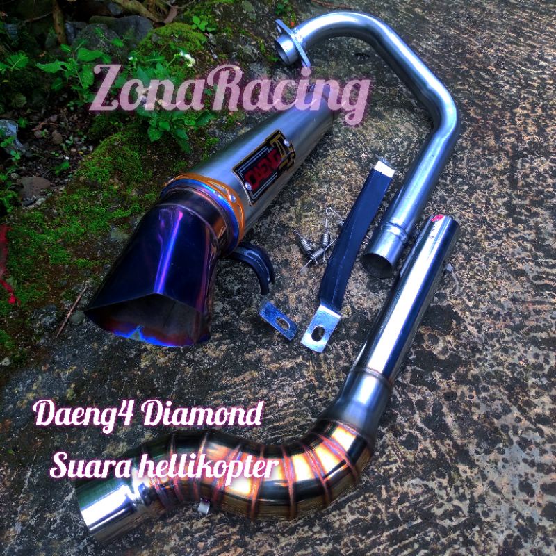 Knalpot Fu daeng4 say thailand corong diamond untuk fu/mx135/mxking/vixion
