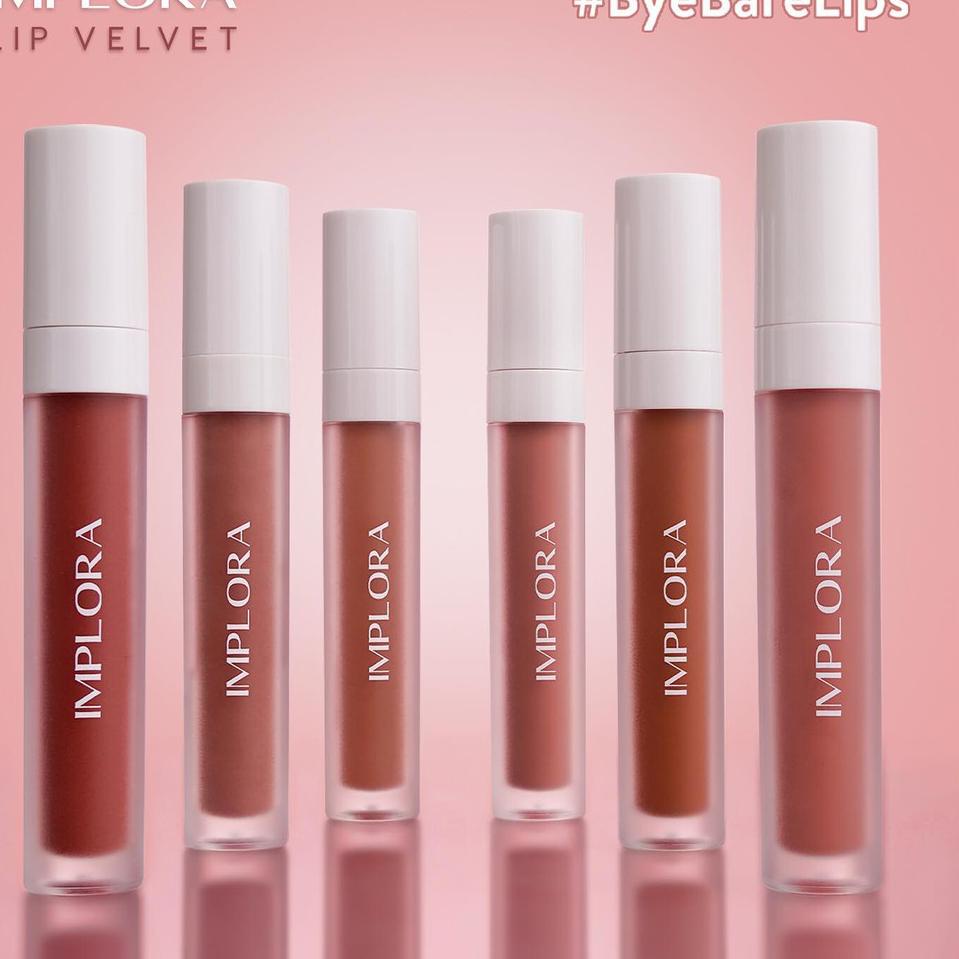 DKHN DOMMO - D8088 IMPLORA LIP VELVET WITH VITAMIN E & OMEGA 3 6 9 SHADE PELEMBAB CREAM TINT [nf -77