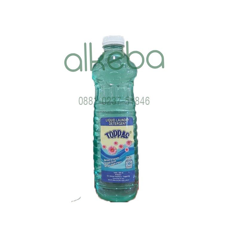 Toppas liquid laundry detergent sabun cair deterjen kemasan botol 500 ml