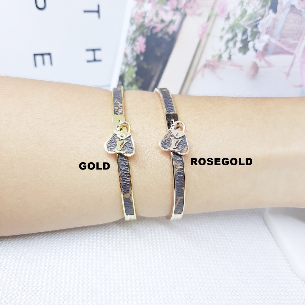 Gelang Titanium Bangle Premium Brand Fashion Rose Gold - BB577