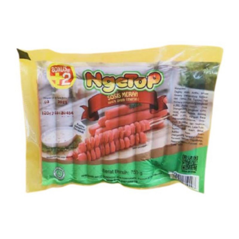 

NGETOP CHICKEN SAUSAGE 750 GRAM / SOSIS AYAM MERAH / FROZEN FOOD