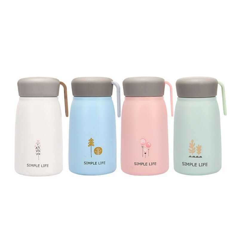 Botol Minum Anak Thermos Desain Lucu Stainless Bebas Racun BPA Free 380ML MEIKE - 7CHA07WH