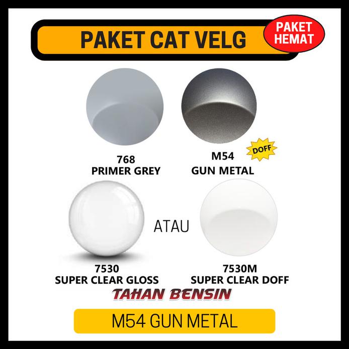 CAT SEMPROT SAPPORO - PAKET CAT VELG - M54 GUN METAL (HEMAT)