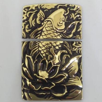 Emblem Zippo Spesial Gold Fish Bermacam Macam Model