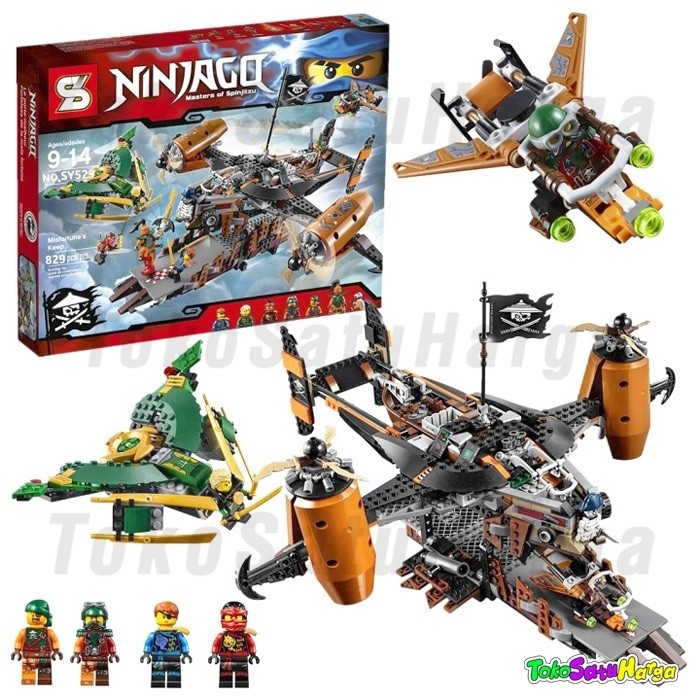 Brick SY 529 Ninja Ninjago Misfortunate Keep  Ninja Ship Good QC