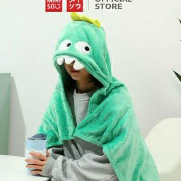 Hooded Leisure Blanket Selimut Hoodie Shiba Deer Cat Dino Croco Shark O89Z