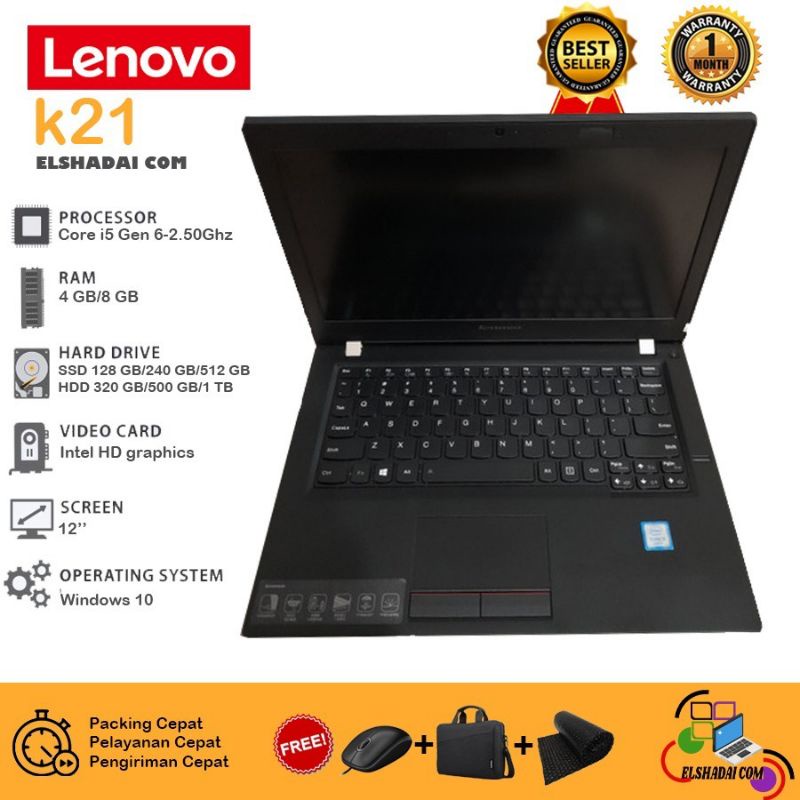 HARGA LAPTOP BEKAS || Laptop Lenovo k21 core i5 gen 6 Ram  4gb ssd 128gb cam mulusss dan ok bgt