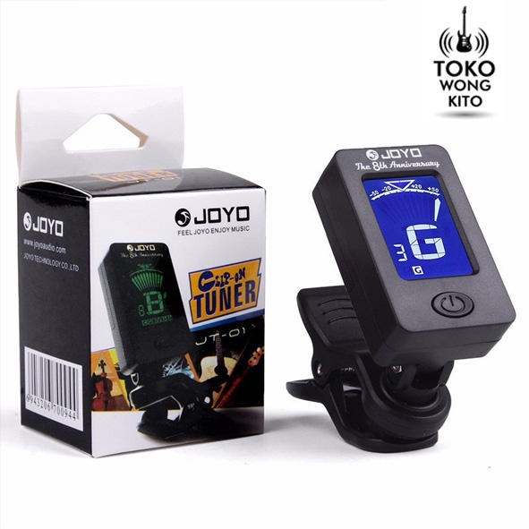 Tuner Gitar Joyo JT01 JT-01 Digital Chromatic Clip On Layar Guitar Bass Ukulele Violin 360 Original