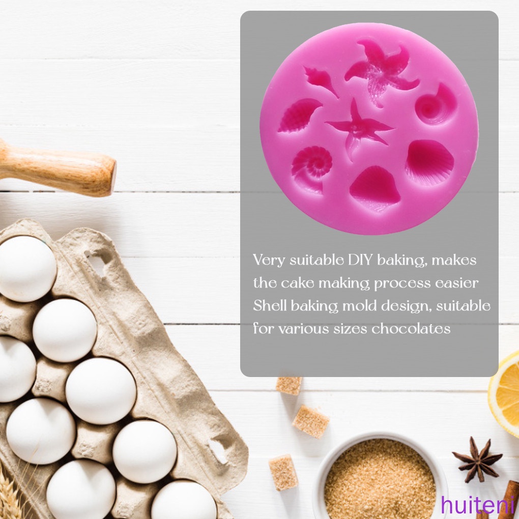 Cetakan Fondant / Cokelat / Biskuit Bahan Silikon Desain Hewan Laut Diy Untuk Baking