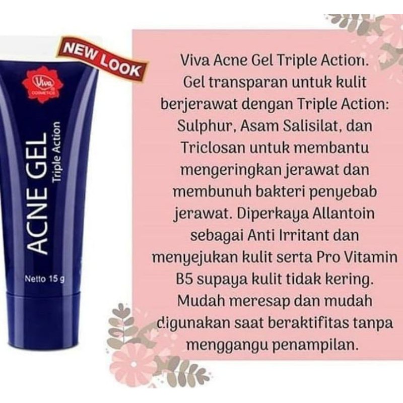 `ღ´ PHINKL `ღ´ Viva Acne gel tube untuk mengatasi jerawat obat totol kempes menghilangkan bekas