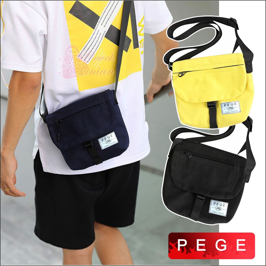 Pege 8858 - Tas Selempang Pria Wanita Unisex Slingbag Bahu Kasual