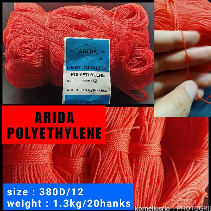 

TALI ARIDA POLYETHYLENE 380D/12 20HANKS TALI KUAT TALI KECIL ARIDA ROPE TALI JARING TALI PUKAT