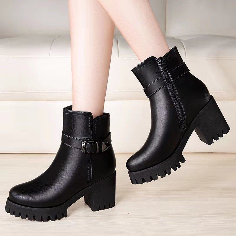 BT29 SEPATU ANKLE BOOTS IMPORT WANITA KOREA BRITISH INGGRIS MARTIN ORIGINAL VELVET HANGAT