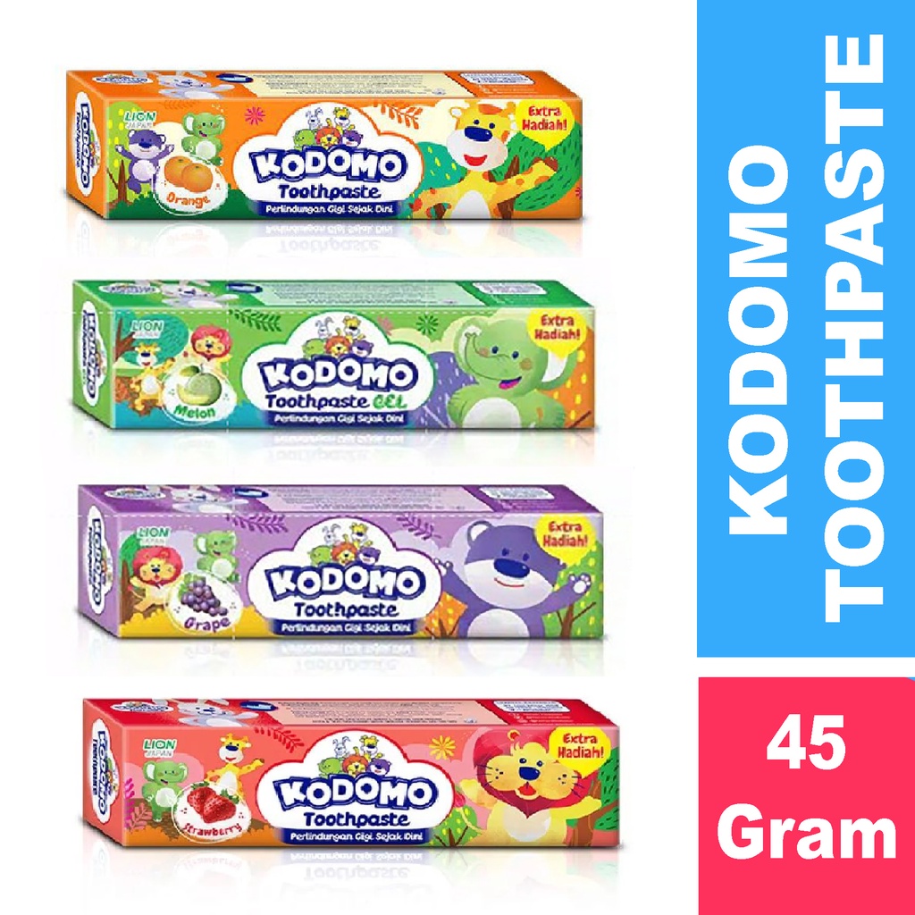 COD Kodomo Toothpaste Tube 45 gr (Orange) (Strawberry) (Melon) (Anggur)