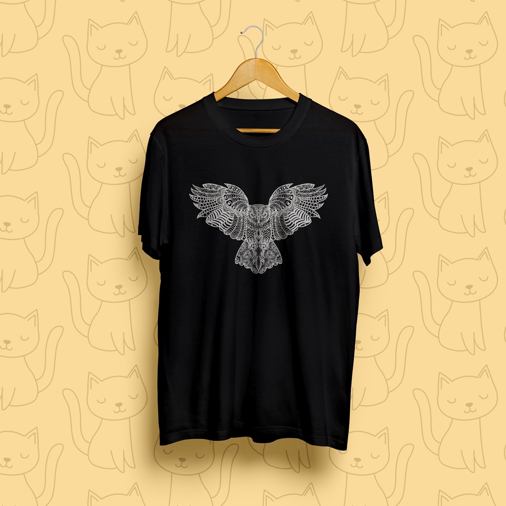 Kaos, Kaos Bebas, Kaos Santai, Kaos Keren, Kaos Unisex, Kaos Desain Owl, Kaos Burung Hantu, Kaos Des