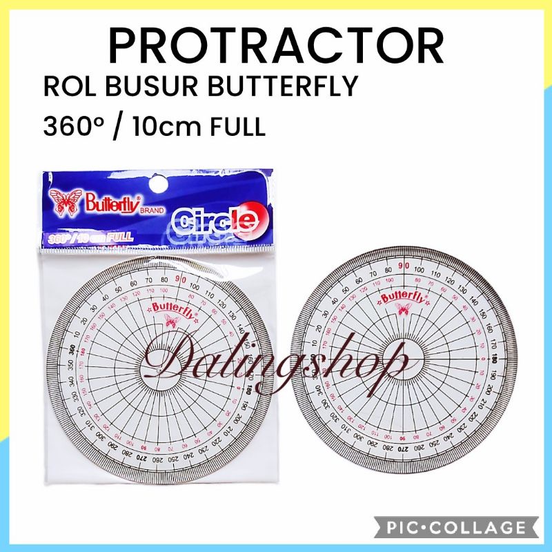 

Dalingshop Rol Busur 360 derajat 10cm Full, Protractor 360° 10cm, Penggaris Busur 360 derajat, harga 1 pcs