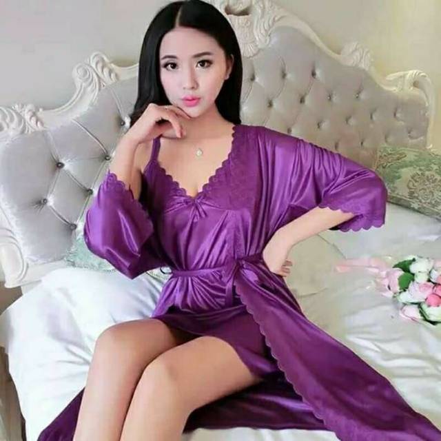 Kimono Trickot Big Size Satin Silk