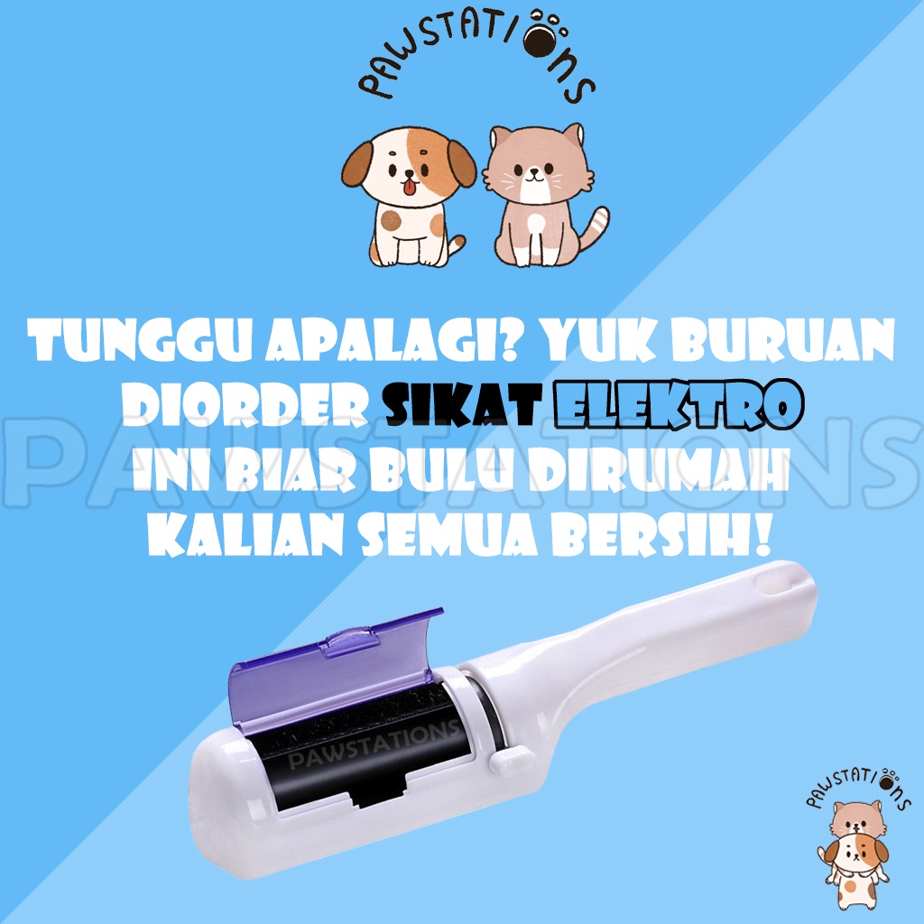 Sikat Pembersih Bulu Kucing Alat Pembersih Bulu Kucing Roll Pembersih Bulu Kucing Roller Bulu Kucing Sikat Elektrostatis Sikat Elektro Electrostatic Brush Pet Hair Remover