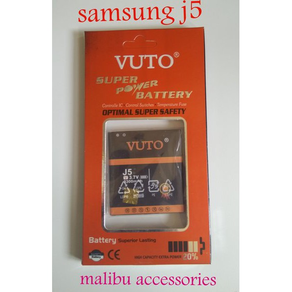 Double Power Batre baterai Vuto Samsung J5 2015 J3 2016 G530 J2 Pro J3 Pro Grand Prime G531 J2 Prime