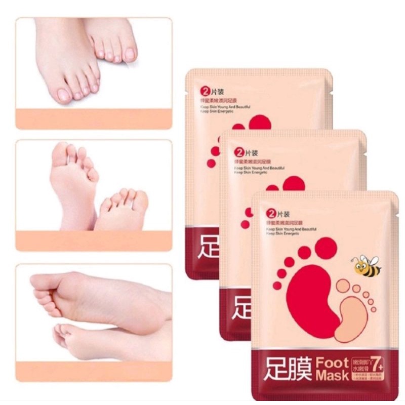 Masker Kaki / Foot Mask / Masker Perawatan Kaki Merawat Kaki &amp; Tumit Kering Kasar Pecah-Pecah / Masker Kaki Melembutkan Kaki / Masker Menghaluskan Kaki / Masker Melembabkan Kaki / Masker Menghilangkan Bau Kaki &amp; Kapalan / Masker Kaki Mulus Bersih Halus