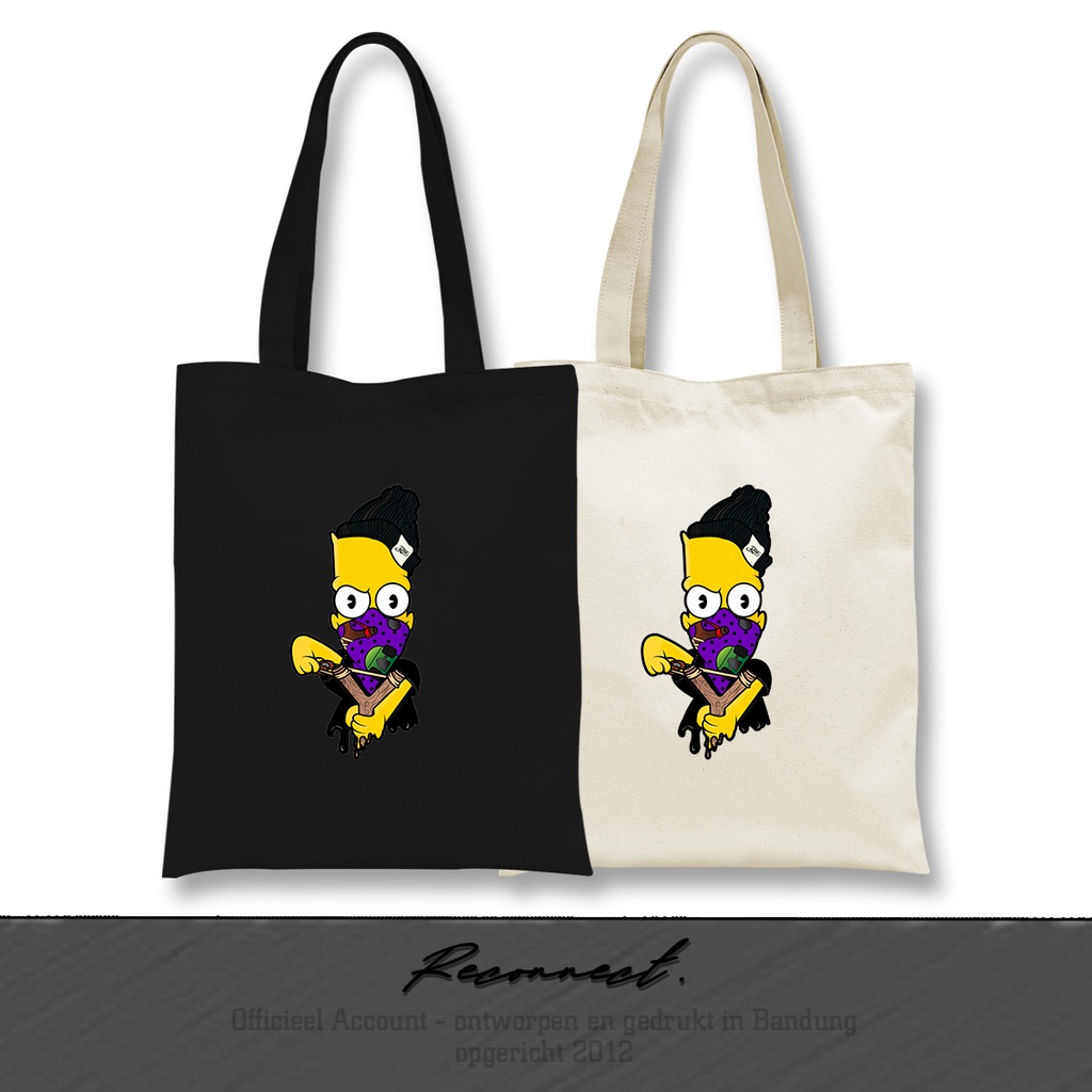 Reconnect Totebag Water Resistant Motif Simpsons - Free Add Name