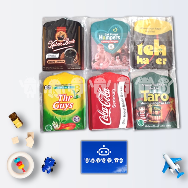 

Amplop lebaran snack, kartun angpao idul fitri lucu isi 8 pcs