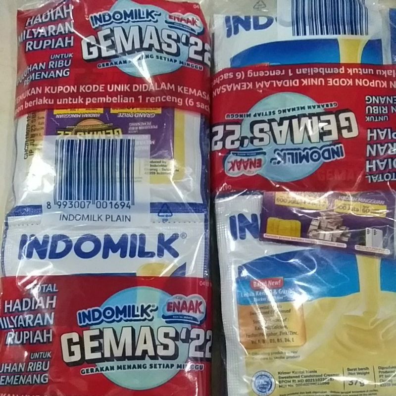 

Indomilk Kental manis 1 pack isi 6 Sachet