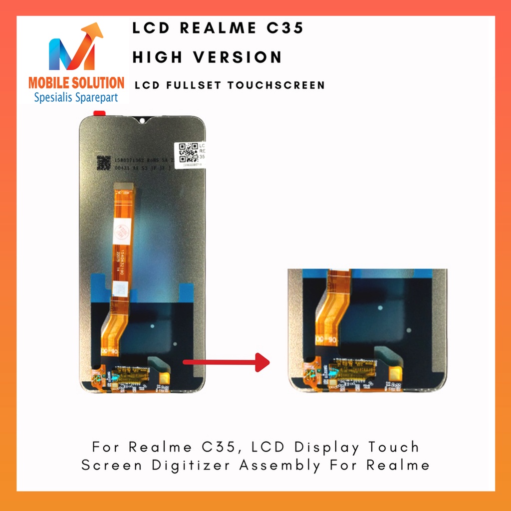 Grosir LCD Oppo Realme C35 ORIGINAL 100% Fullset Touchscreen - Parts Kompatible Dengan Produk Oppo Garansi 1 BUlan