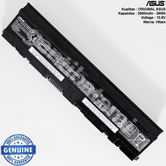 Original Baterai Asus Eee PC 1025 1025C 1225 1225C 1225B A32-1025