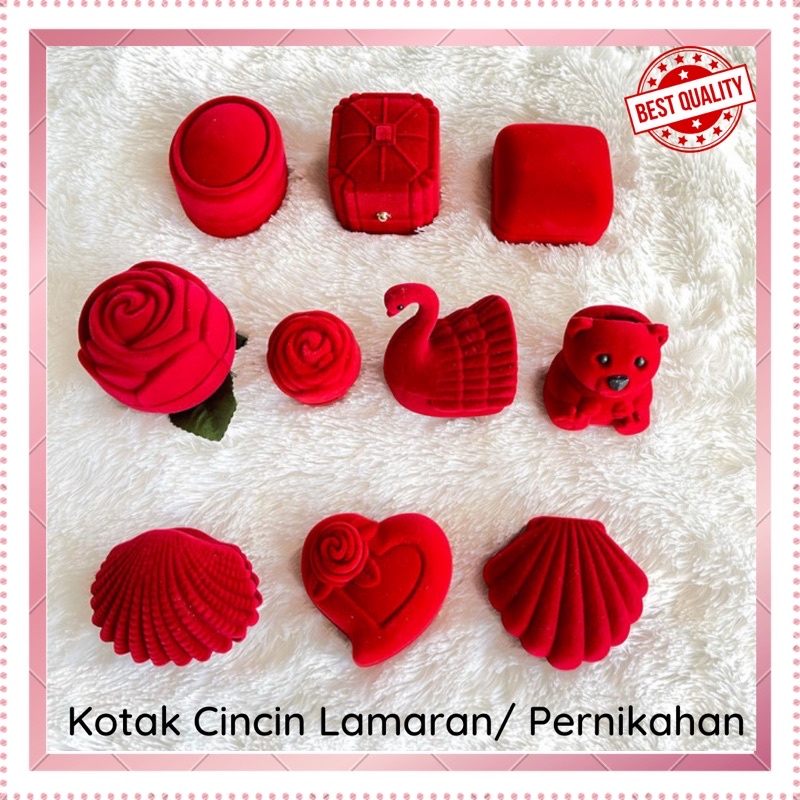Kotak cincin Lamaran Tempat cincin Kawin Kotak cincin Acrylic